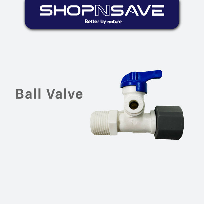 Pureal Hybrid Home Fitting [Stem Elbow 3/8"-1/4" (4se6) 2pcs , Ball Valve 1pc, 3 meter 1/4 tube hose]