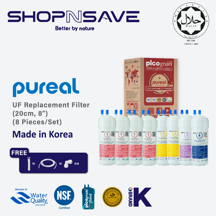 20cm/UF/EP/Korea Picogram Water Filters/ Water Dispenser/ Water Purifier Cartridges/ Compatible with Cuckoo Fusion Top, King Top, Icon, Iris, Xcel Dispenser / Picogram Korea HALAL Filters