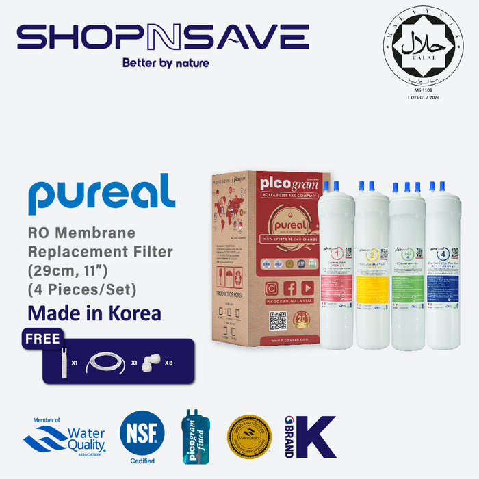 (Jakim HALAL) RO Membrane/ 4pc Set/ Korea Picogram RO Membrane Water Filter