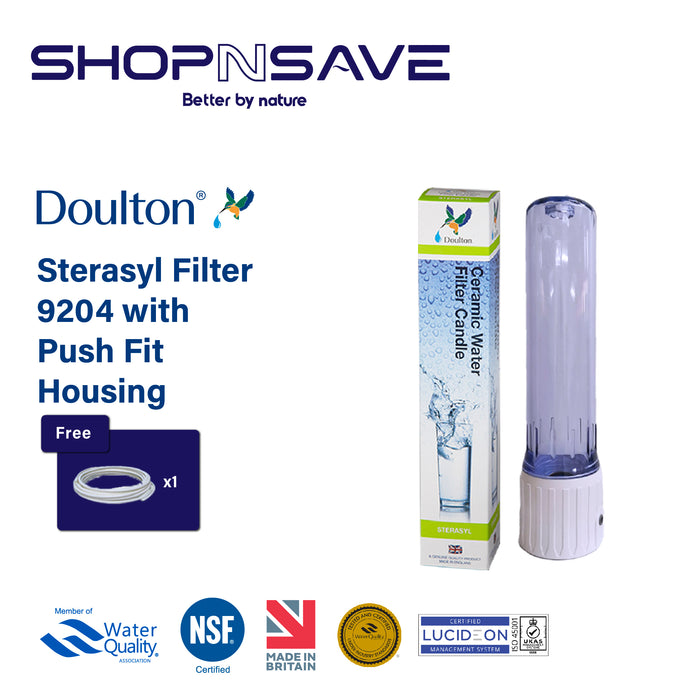 SS101 Push Fit Housing + Doulton Sterasyl 9204 Hassle Free Prevent Leakage