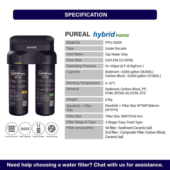 SHOPNSAVE AIO Home Water Purification Solution PPU1020K+ Hot & Ambient Dispenser +Outdoor Filtration System