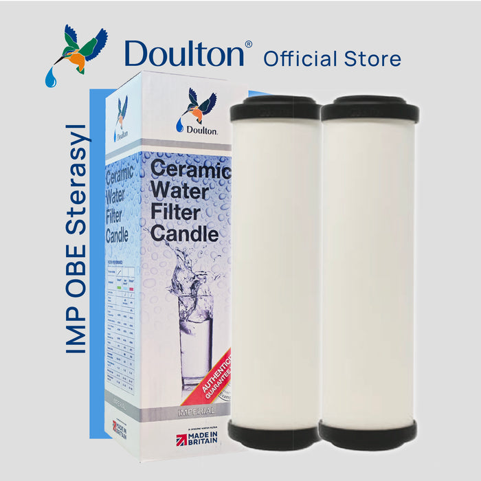 (2PC) Doulton® OBE Imperial Sterasyl Water Filter Cartridge - Anti Bacterial & Removes Sediment&Rust