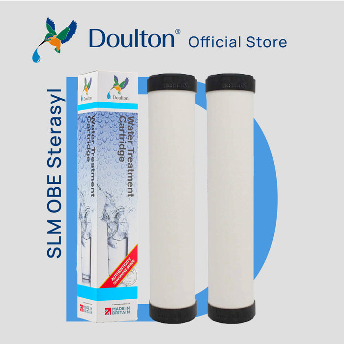 (2PC) Doulton® OBE Slimline Sterasyl Water Filter Cartridge - Anti Bacterial & Removes Sediment&Rust