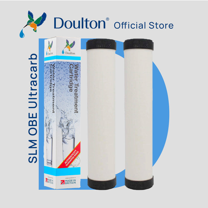 (2PC) Doulton® OBE Slimlline Ultracarb Drinking Water Filter Cartridge - Anti Bacterial&Removes Lead