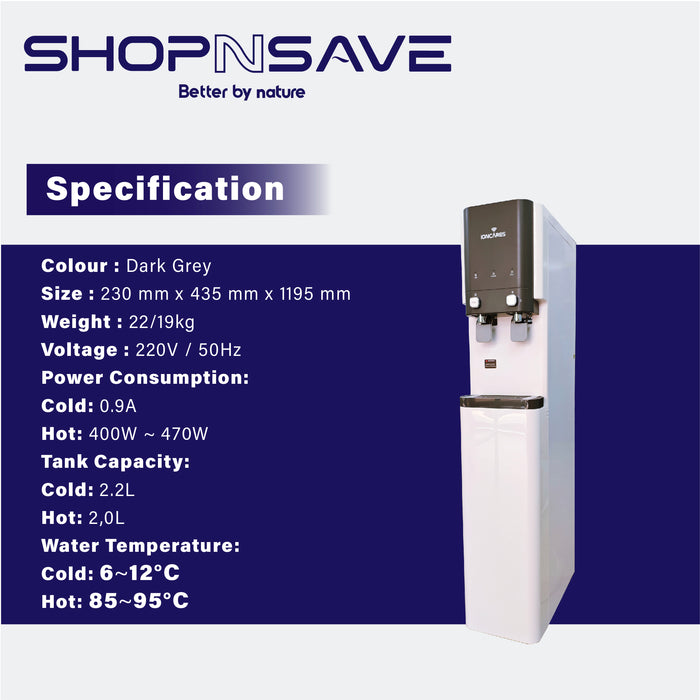 IONCARES Saeng Su Floor Stand Water Dispenser (Hot, Cold, Ambient, 4 Stage Filtration System)