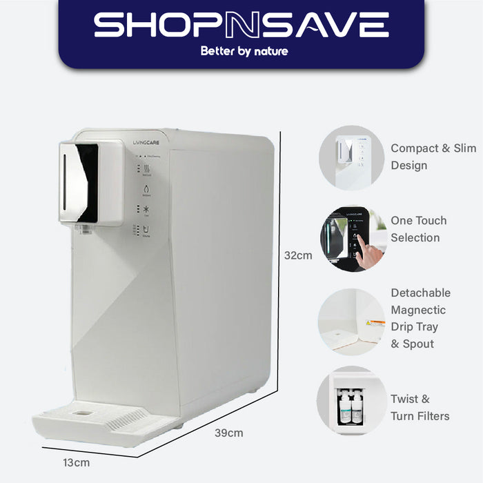 Livingcare Jewel Hot & Ambient Tankless Water Dispenser (FREE Doulton Pre-Filter and installation in KL and Selangor only)