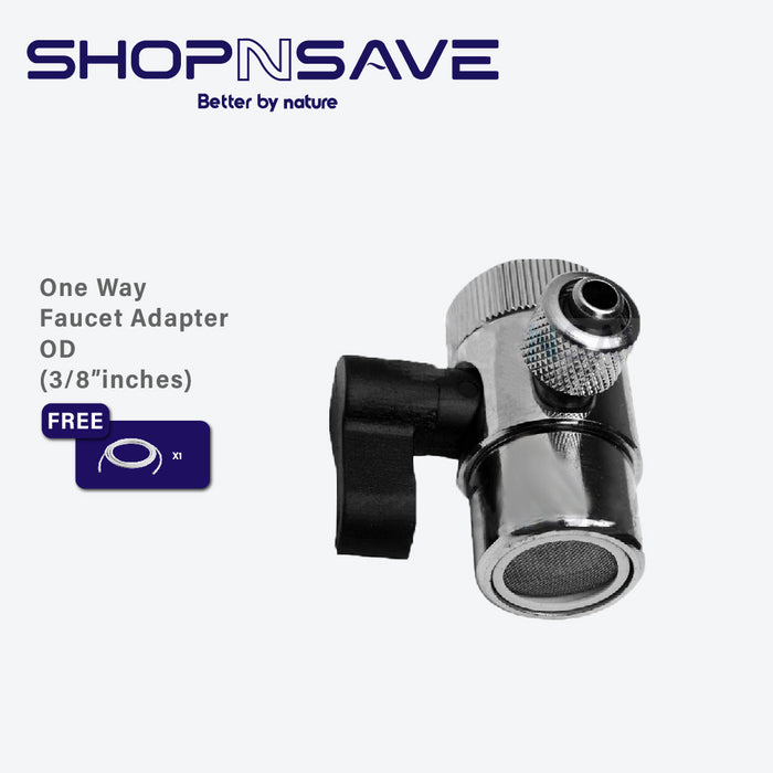 SHOPNSAVE Water Filters parts, 3/8 inch 1 way diverter, 3/8 1 way adapter, replacement part for water filters system