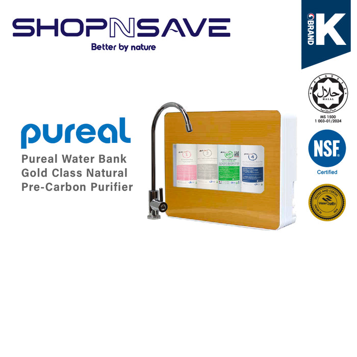 (JAKIM HALAL) Pureal Picogram Gold Class Water Bank with Nano Alkaline Water Filter Set (10"/24cm)