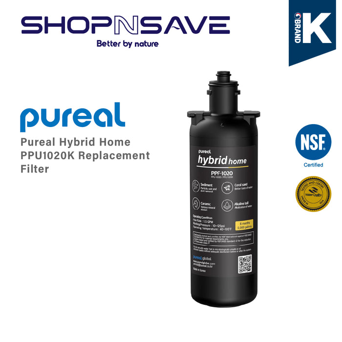 Pureal Hybrid Home PPU1020K UnderSink Water Filter 38,000L, Food Preparation, Boiler, Coffee