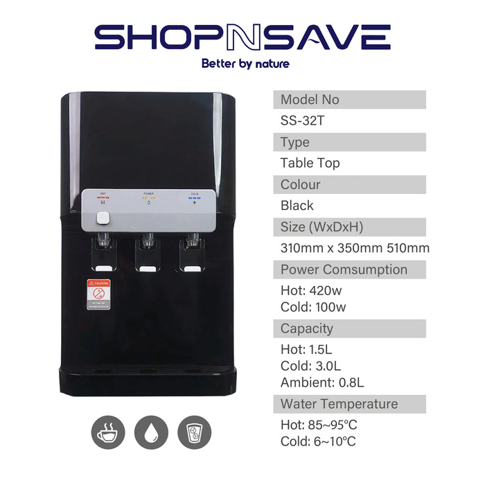 [SELF-COLLECTION ONLY] SHOPNSAVE SS-32T 3in1 [Hot|Ambient|Cold] Table Top Water Dispenser