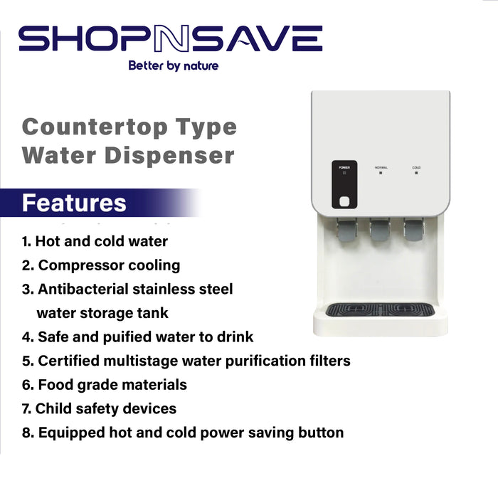 SHOPNSAVE (Promotion FREE Pureal Hybrid Home PPF-1000 with installation) Hot, Ambient And Cold Desktop Water Dispenser