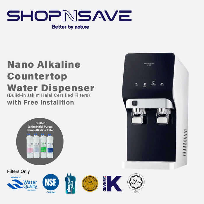 SHOPNSAVE (SS631C) Hot and Cold Desktop Water Dispenser with Nano Alkaline Filtration System