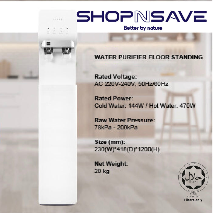 SHOPNSAVE (Promotion FREE Pureal Hybrid Home PPF-1000 with installation + 1 set Pureal Nano Alkaline Filters) Stand Type Water Dispenser