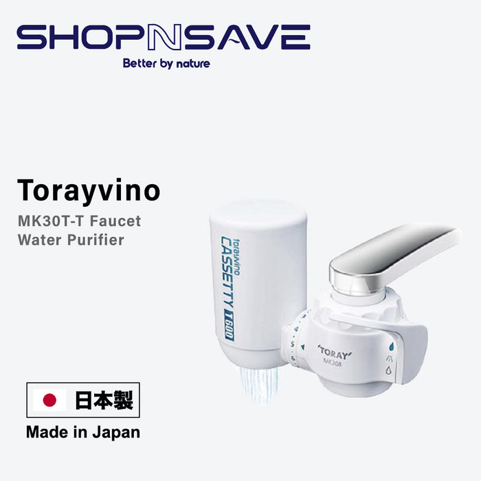 Toray MK308T Faucet Water Filter, Toray Cassetty includes 1 built-in & FREE 1 additional Cartridge