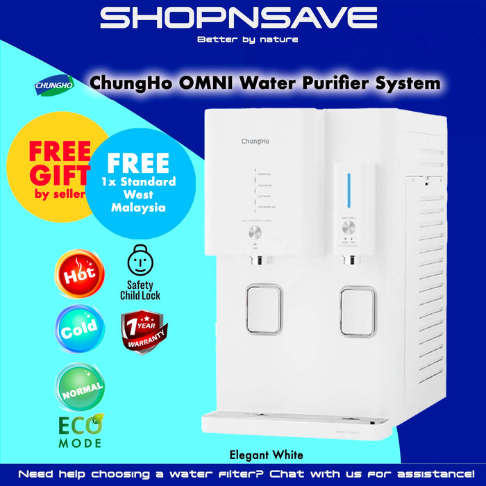 ChungHo Water Purifier OMNI (WHITE) Hot Cold Ambient Water Dispenser
