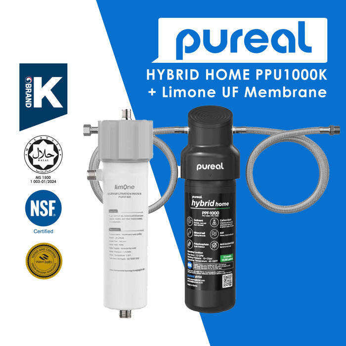 LIMONE PVDF Ultrafitration Water Purifier with Pureal Hybrid Home