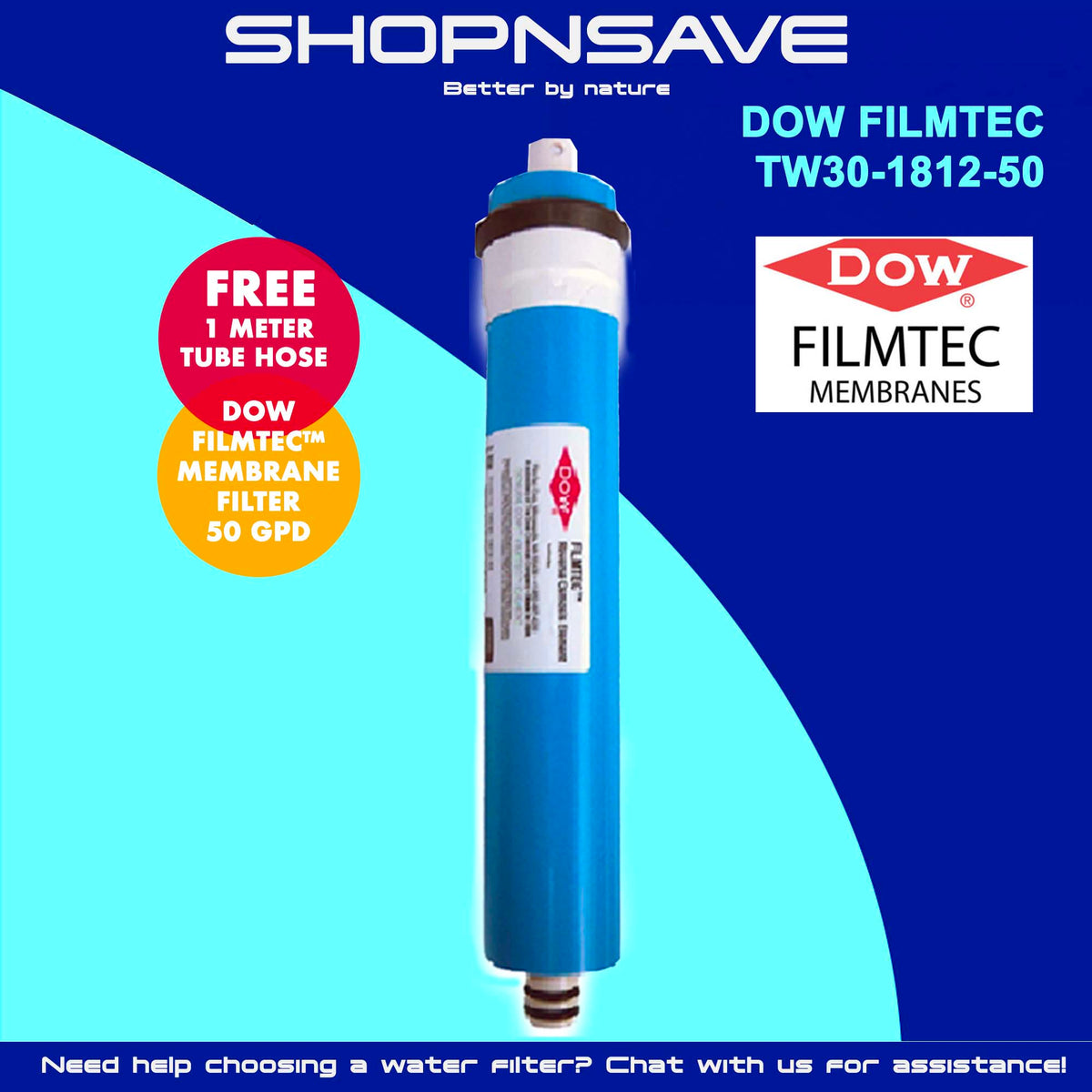 Dow FILMTEC 50 GPD RO Membrane Water Filter, Reverse Osmosis Water Fil ...